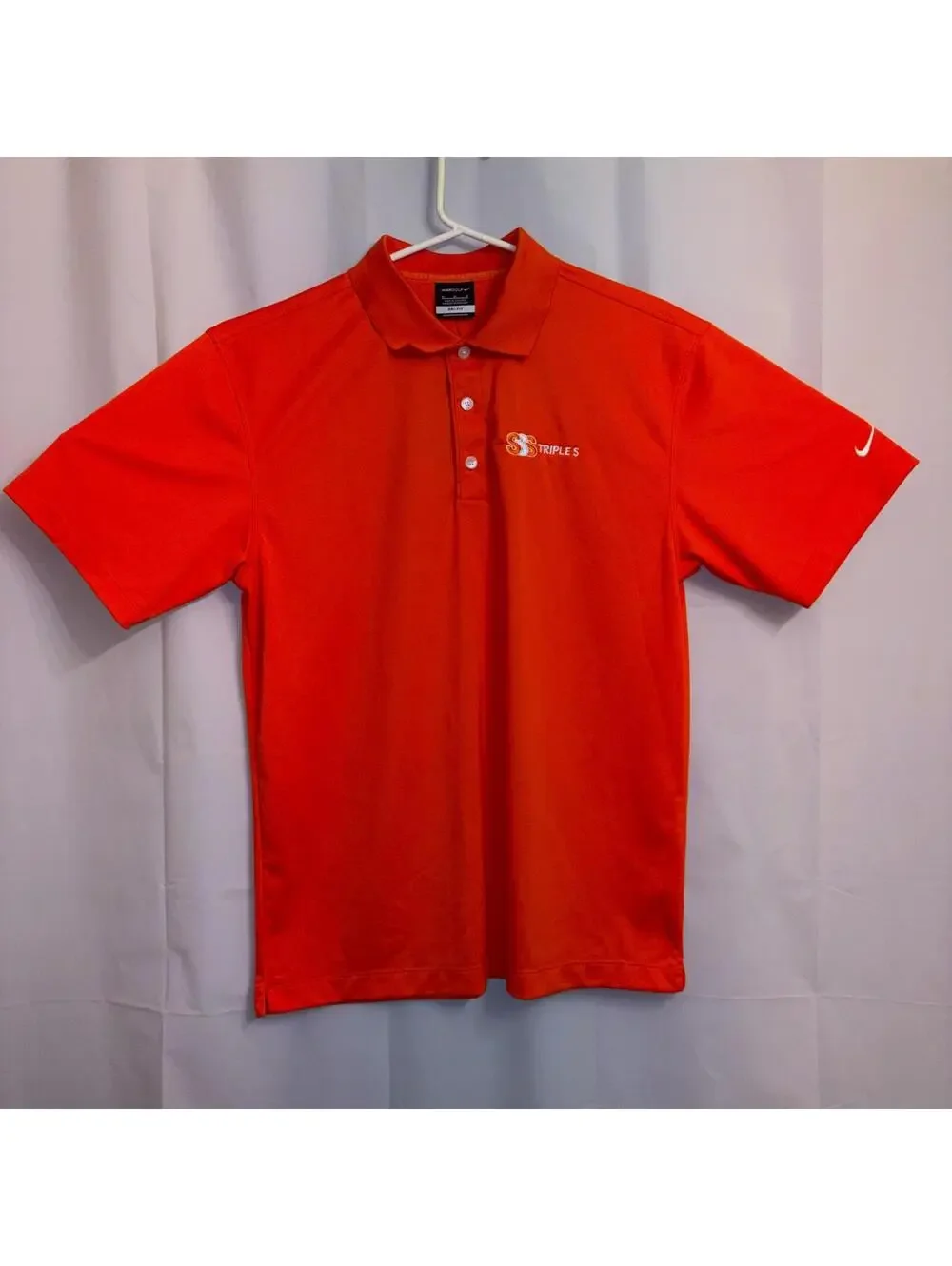 Nike Golf Dri-FIT Men's Triple S Orange Polo Shirt Medium Janitorial Supplies